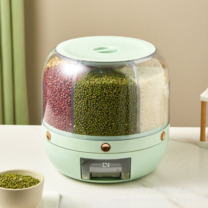 Grains Separate Storage Box Sealed Rotating Grain Storage Container