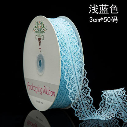 SR-3cm lace ribbon, garment and wedding dress accessories, fresh flower bouquets, gift bow ribbons, baking packaging.