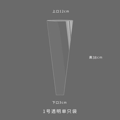 Transparent Waterproof Gold-Edged Simple Frame Flower Packaging Bag