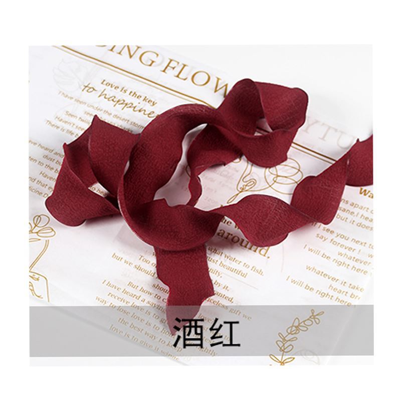 SP-fish-tail shaped ribbon，pleated shaped ribbon，wavy-edge organza ribbon，fresh flower packaging materials，bouquet ribbon