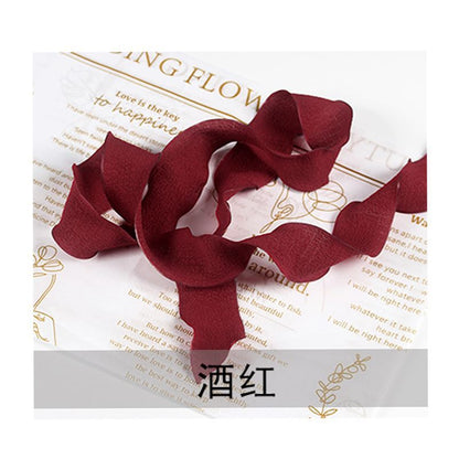SP-fish-tail shaped ribbon，pleated shaped ribbon，wavy-edge organza ribbon，fresh flower packaging materials，bouquet ribbon