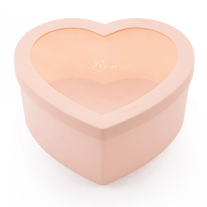 2pcs Heart Shaped Flower Box Floral Gift Boxes with Transparent Window Lids Luxury Style Flower Arrangements Valentines Day Jewe