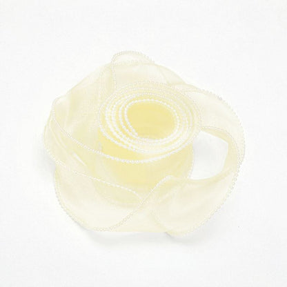 SJ-Gold Edging,Fish Tail Organza Ribbon,Polyester Organza Floral Ribbon,Cake Box Gift Box Bow,Packaging Woven Ribbon,Ribbon