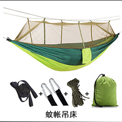 Double hammock outdoor mosquito-proof, sun-shading and rollover-proof single camping swing