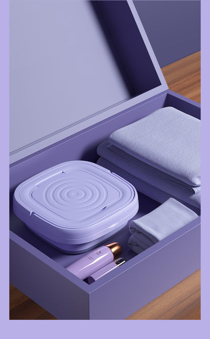 Mini folding washing machine, portable small household for underwear or baby close