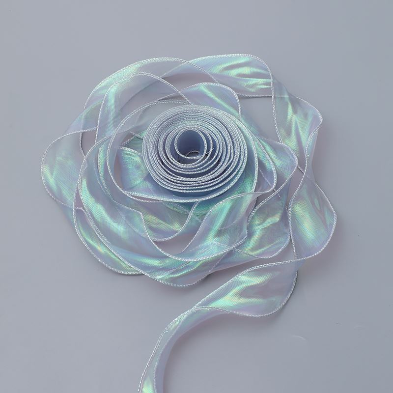 SM-Holographic Fish Tail Tulle,Bouquet Wrapping Ribbon,Floral Mesh Netting,Handcrafted Gift Edging,Minimalist Satin Ribbon,Floral Arrangement Packaging Materials
