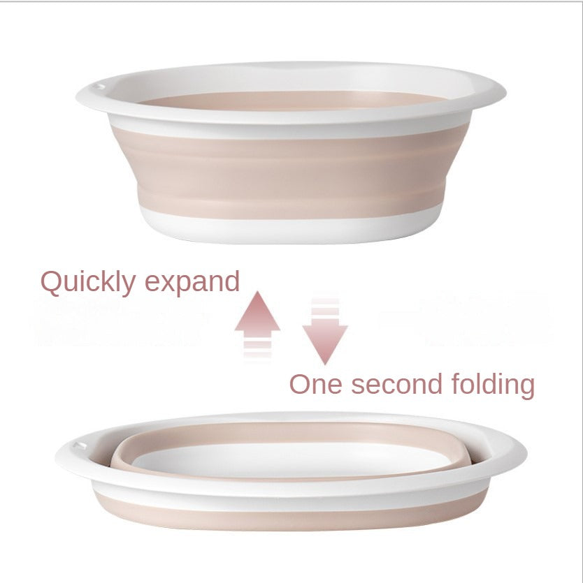 Portable foldable washbasin