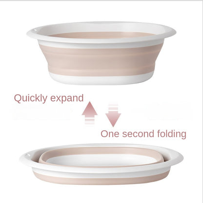 Portable foldable washbasin