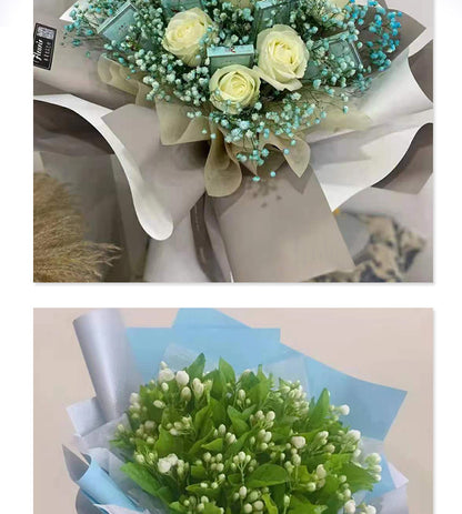 AG-Two-Tone Elegance Paper,Bouquet Wrapping Paper,Fresh Flower Gift Paper,DIY Flower Shop Materials
