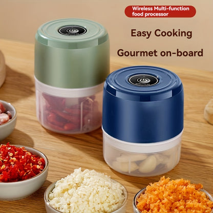 1pc/1 set, Multifunctional Electric Garlic Chopper and Vegetable Cutter - Wireless Grinder and Food Processor for Kitchen Gadget