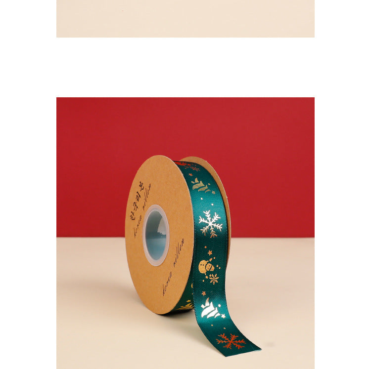 SC-Christmas Gift Wrapping,Ribbon,Colored Ribbon,Foil-Stamped DIY Gift Box,Decorative Satin Ribbon.Wholesale Floral Packaging Materials