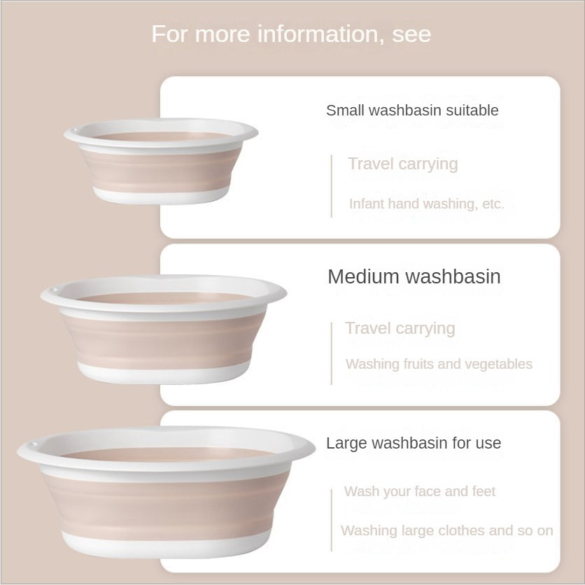 Portable foldable washbasin