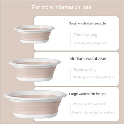 Portable foldable washbasin
