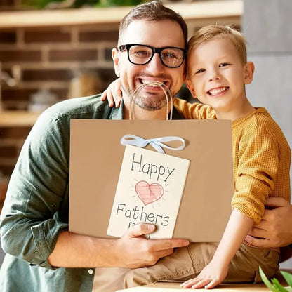 25 Packs, Large Brown Paper Bags With Handles Kraft Gift Bags Bulk, 12.5 * 4.3 * 9.8 Inch For Birthday Party Grocery Retail Shopping Business, Cheapest Items Available, Sale, Shopping Bag, Party Bag, Party Gift Bag, Craft Tote Bag