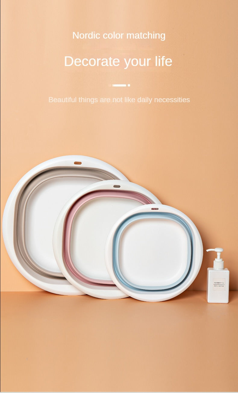 Portable foldable washbasin
