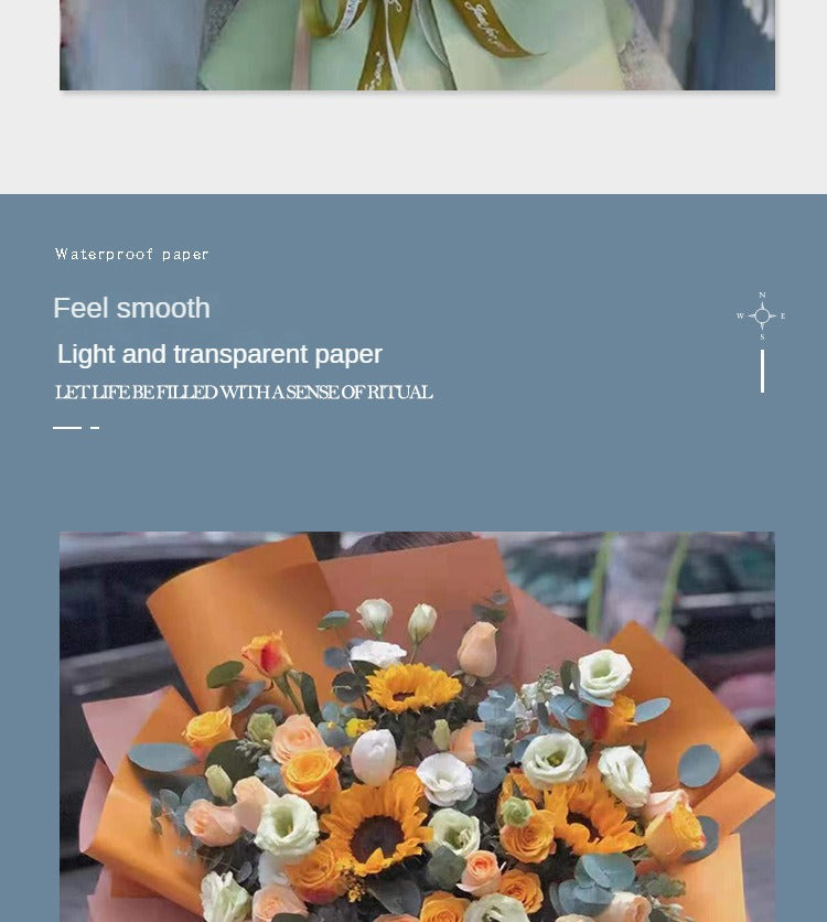 AG-Two-Tone Elegance Paper,Bouquet Wrapping Paper,Fresh Flower Gift Paper,DIY Flower Shop Materials