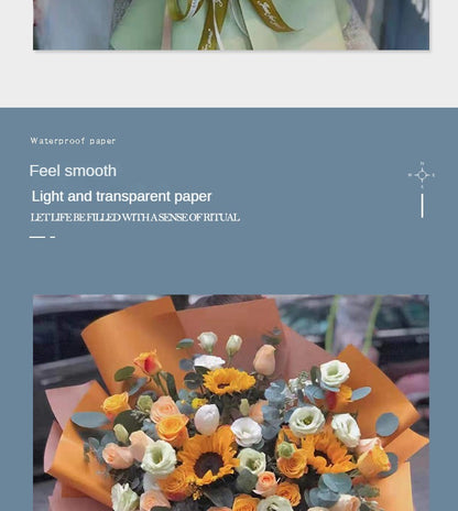 AG-Two-Tone Elegance Paper,Bouquet Wrapping Paper,Fresh Flower Gift Paper,DIY Flower Shop Materials