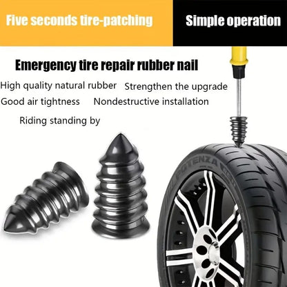 Vacuum Car Tire Repair Rubber Nails Set, Universal Tubeless Tire Screws, Repair Tool Accessories Pack For Motorcycle And Truck