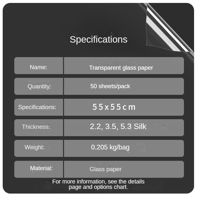 Dustproof Transparent Floral Wrapping Paper