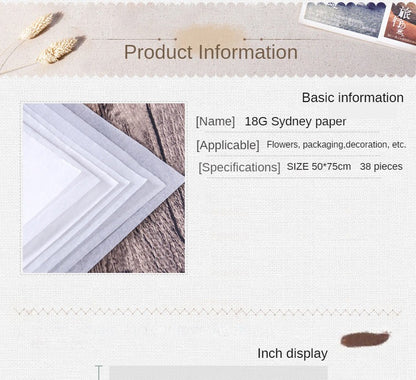 CB-Fresh Flower Bouquet Wrapping Paper,Wrapping Paper for Flowers,Simple, Clean, Solid Color Pearlescent Paper