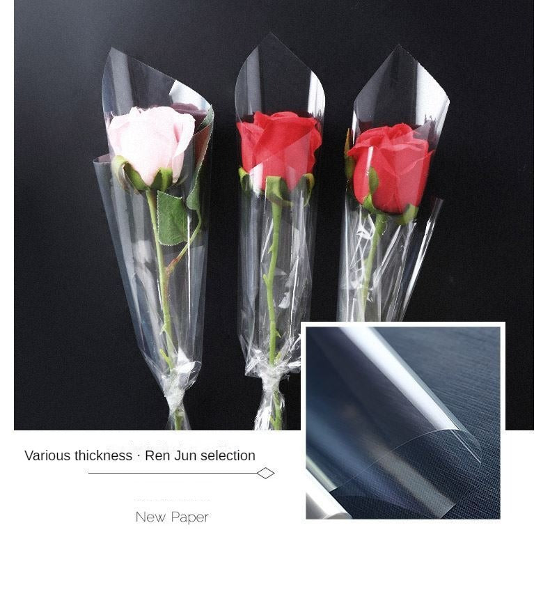 Dustproof Transparent Floral Wrapping Paper