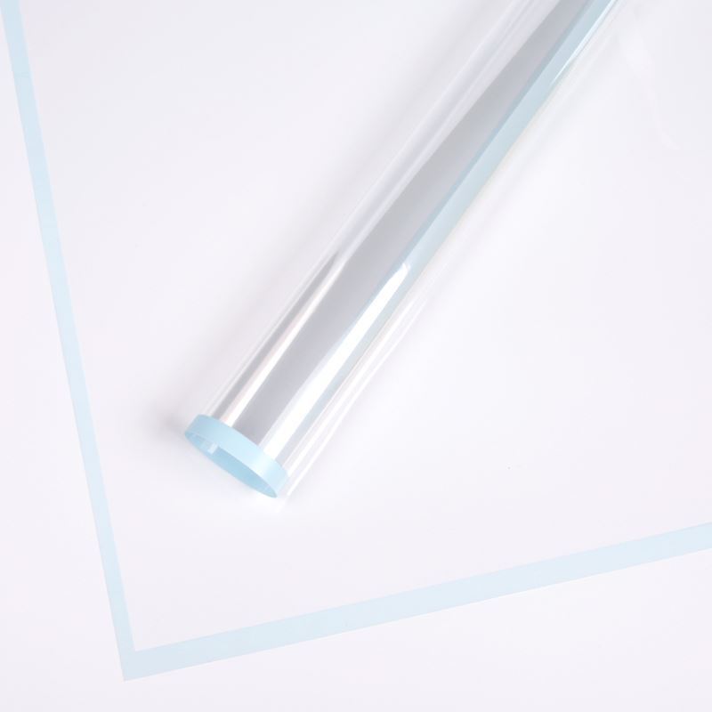 AT-Transparent Fresh Flower Wrapping Paper,Colored Border Waterproof Dust-proof Flower Bouquet Wrapping Glass Paper,Flower Shop Floral Packaging Materials