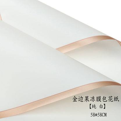 AC-Phnom Penh jelly film wholesale Qixi new waterproof flower wrapping paper flower shop supplies floral arrangement bouquet wrapping paper