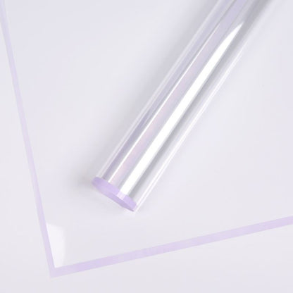 AT-Transparent Fresh Flower Wrapping Paper,Colored Border Waterproof Dust-proof Flower Bouquet Wrapping Glass Paper,Flower Shop Floral Packaging Materials