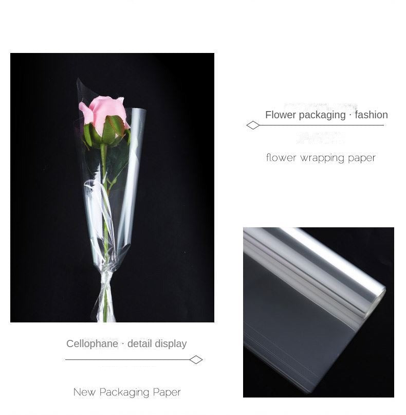 Dustproof Transparent Floral Wrapping Paper