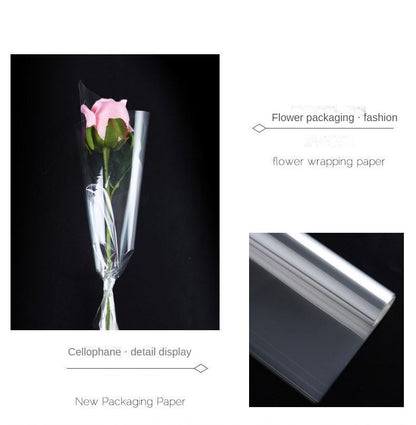 Dustproof Transparent Floral Wrapping Paper
