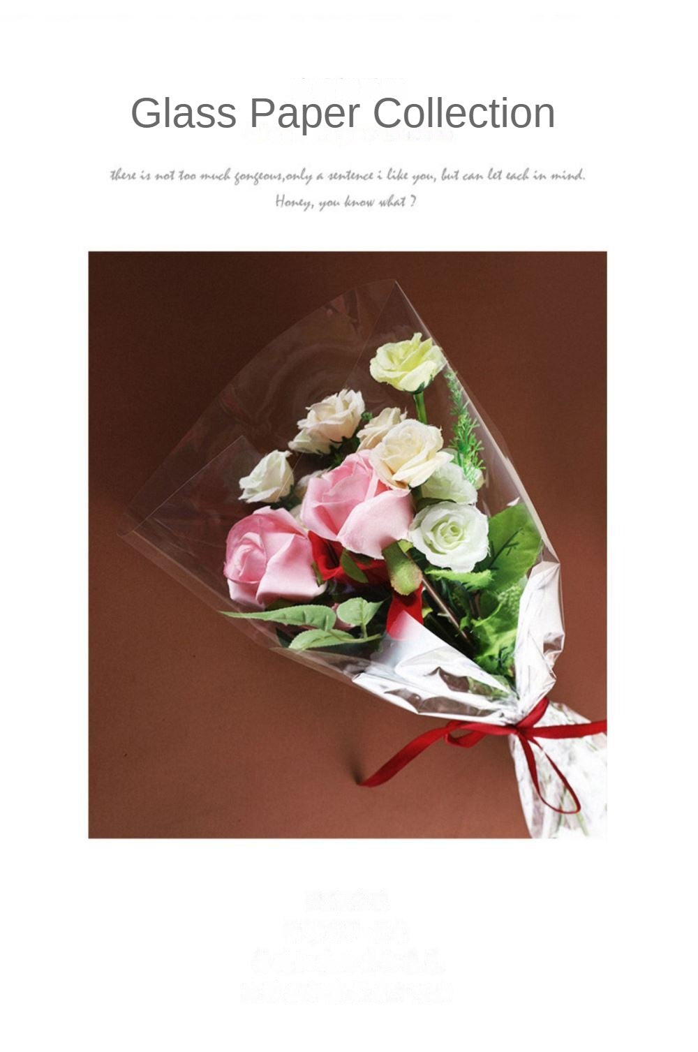 Dustproof Transparent Floral Wrapping Paper