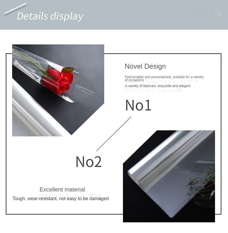 Dustproof Transparent Floral Wrapping Paper