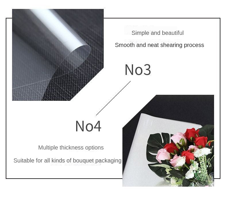 Dustproof Transparent Floral Wrapping Paper