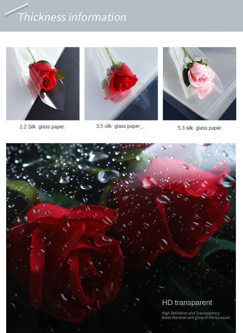 Dustproof Transparent Floral Wrapping Paper